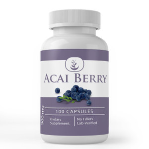 PURE ORIGINAL INGREDIENTS Acai Berry (100 Capsules) No Magnesium Or Rice Fillers, Always Pure, Lab Verified