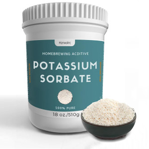 18 oz Potassium Sorbate, 100% Pure, Food Grade, Premium Potassium Sorbate for Wine Making, Home Brewing, Cakes, Soft Candy, Cookies and More