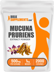 BulkSupplements.com Mucuna Pruriens Extract Powder - Mucuna Pruriens Supplements, Herbal Supplement - Vegan & Gluten Free, 500mg per Serving, 1kg (2.