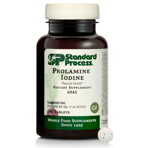 Standard Process Prolamine Iodine Thyroid Health Dietary Supplement - Vegan, Gluten-Free, Non-Dairy, & Non-Soy - Essential Endocrine Support - 180 Ta