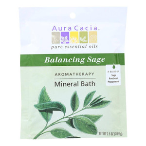 Aura Cacia Mineral Bath, Balancing Sage, 2.5 Ounce