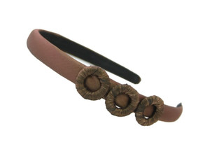 Caravan Three (3) Wrapped Rings Of Color Overlapping On Same Matching Color Fabric Head Band