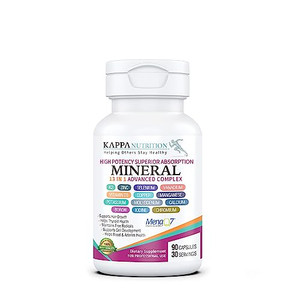 KAPPA NUTRITION (90 Capsules,Vitamin K2, Vitamin D3, Zinc, Selenium, Vanadium, Copper, Manganese, Potassium, Molybdenum, Calcium, Chromium, Iodine, B