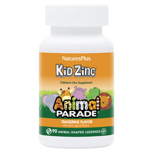 NaturesPlus Animal Parade KidZinc, Tangerine Flavor - 90 Animal-Shaped Lozenges, Pack of 3 - Organically Chelated Zinc - Vegan, Gluten Free - 270 Tot