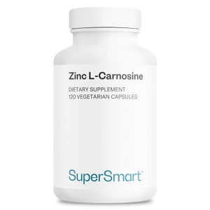 SuperSmart - Zinc L-Carnosine 75mg per Day (Well-Tolerated) - Zinc Carnosine Supplement | Non-GMO & Gluten Free - 120 Vegetarian Capsules