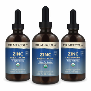 Dr. Mercola Zinc Liquid Drops - Supports Immune & Organ Health - 15 mg Organic Zinc Liquid Drops - USDA Organic - NSF Certified - Non-GMO, Gluten-Fre