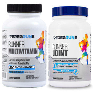 PEREGRUNE Runner Multivitamin & Joint Support Supplement | Antioxidants, Complete B-Complex & Probiotics to Support Energy, Endurance & Joint Wellnes