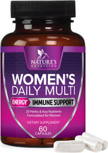 Multivitamin for Women - with Vitamins A, C, D, E, B6, B12, Zinc, Calcium & Magnesium, Womens Daily Multi Vitamin Multimineral Supplement for Bone He