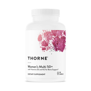 THORNE - Women's Multi 50+ - Comprehensive Daily Multivitamin with Vitamins A, B6, B12, C, D, E, K, Zinc & More - Support Heart, Brain, Bone & Immune