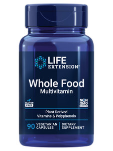 Life Extension Whole Food Multivitamin, Plant-derived Vitamin D3, A, B, C & E, Plus Minerals, Plant extracts, Stay Healthy from Head to Toe, Gluten-F