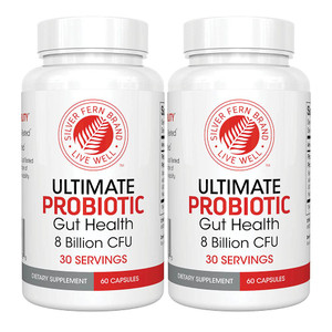 Silver Fern Ultimate Probiotic 2-Pack  Probiotics for Women & Men  8 Billion CFU Spore-Forming Gut Health Supplement  DNA Verified, Vegan Probioti