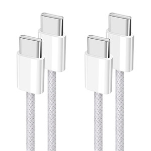 YISH USB C to USB C Cable, 60W PD3.0 USB C Cable Nylon Braided (3.3ft/1m, 2Pack), Type C Fast Charging Cable Compatible with iPhone 17 16 15 Pro Max