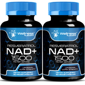 WELLNESS LABSRX Liposomal NAD Supplement, 1500mg - USA Made, NAD Resveratrol Supplement for Women and Men, NAD+ Support Cellular Health, Energy & Ant