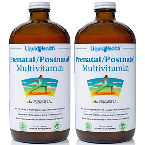 LIQUIDHEALTH Prenatal/Postnatal Multiple Liquid Women's Multivitamin with Real Folate - Pre & Postnatal Vitamins for Before, During, After Pregnancy
