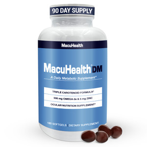Macuhealth Daily Metabolic Triple Carotenoids, with EPA/DHA Omega-3 - Vital Minerals with Zinc  180 Softgels for Long-Lasting Use