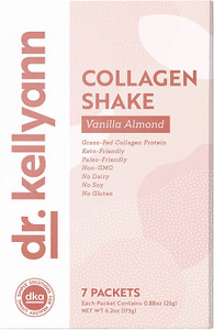 Dr. Kellyann Keto Vanilla Almond Shakes (7 Servings)  Grass-Fed Collagen Protein, Gluten-Free, Non-GMO, Keto-Friendly, 1 Pack