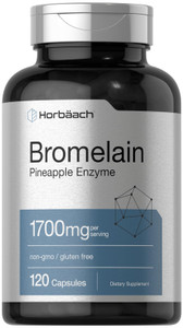 Horbäach Bromelain 1700 mg | 120 Capsules | Supports Digestive Health | Pineapple Enzyme Supplement | Non-GMO, Gluten Free