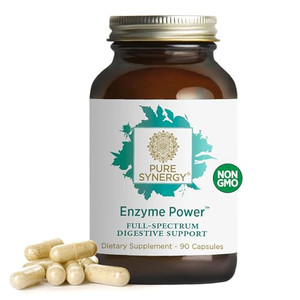 PURE SYNERGY Enzyme Power | Digestive Enzyme Supplement | Digestive Health Enzymes with Nattokinase, Bromelain, and Serrapeptase | for Digestive and