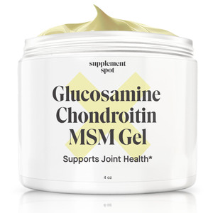 Supplement Spot Glucosamine Chondroitin MSM Gel (4 oz) - with Glucosamine, Chondroitin, MSM & Bromelain to Support Joint Health for Women & Men (90