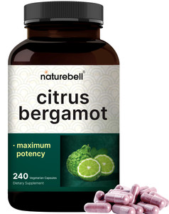 NatureBell Citrus Bergamot 5,000 mg Equivalent, 240 Veggie Capsules | Extra Strength 25:1 Fruit Extract  High Antioxidant Level  Heart & Immune Sup