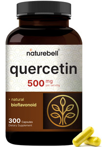 NatureBell Quercetin 500mg Per Serving, 300 Capsules | Ultra Strength Bioflavonoid Supplement | Third-Party Tested, Non-GMO, Gluten-Free