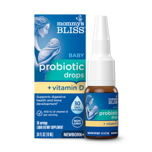Mommy's Bliss Baby Probiotics + Vitamin D Drops, Supports Digestive Health & Immune Function*, 400IU Vitamin D , Supports Bone Development*, Newborns