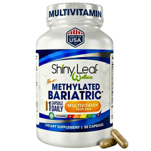 Bariatric Multivitamin Without Iron - Methylated B12 & Folate for Gastric Bypass & Sleeve Surgery | ASMBS Compliant | 1 Daily Capsule, 21 Nutrients |
