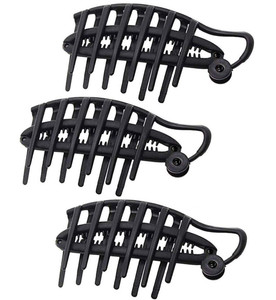 3PCS Women Lady Girls Black Fast Styling Volume Inserts Hair Clip DIY Hair Bun Snap Styling Boost Comb French Style Twister Hair Up Maker Tools Headd