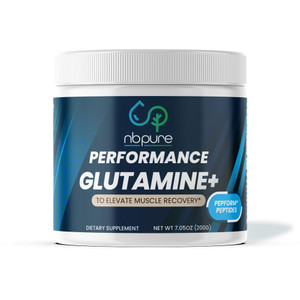 nbpure Performance Glutamine+: PepForm Glutamine Peptides  Non-GMO Muscle Recovery & Gut Health  Leaky Gut, Immune Support