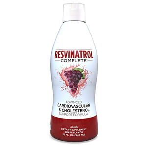Resvinatrol Complete  32 Fl. Oz. Advanced Liquid Cardiovascular & Cholesterol Support Formula  Liquid Resveratrol Supplement Promotes Healthy Aging