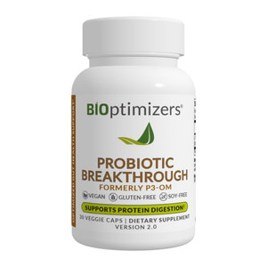 BIOptimizers Probiotic Breakthrough  Lactobacillus Plantarum OM Probiotics & Prebiotics Health Supplement for Gut, Digestive & Immune Support Probio