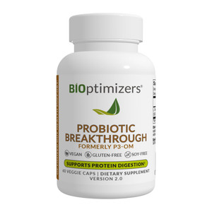 BIOptimizers Probiotic Breakthrough  Lactobacillus Plantarum OM Probiotics & Prebiotics Health Supplement for Gut, Digestive & Immune Support Probio