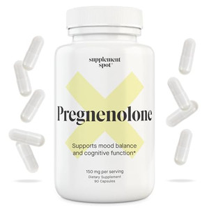 Supplement Spot Pregnenolone 150 Mg Energy Supplement  Pregnenolone to Support Healthy Mood for Women & Men (90 Servings)