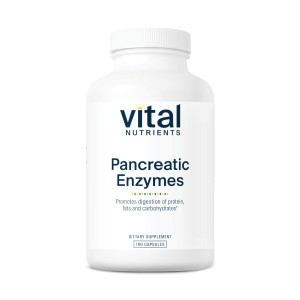 Vital Nutrients Pancreatic Enzymes 1000mg (Full Strength) - Pancreatin Digestion Supplement with Protease, Amylase & Lipase - Digestive Enzymes - Glu