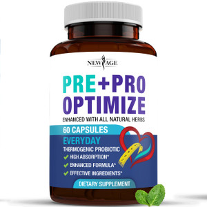 NEW AGE Pro Optimize Probiotics for Women, Menopause, Digestive Health - Support for Bloating, Hot Flashes, Joint Support, Night Sweats - Gut Health