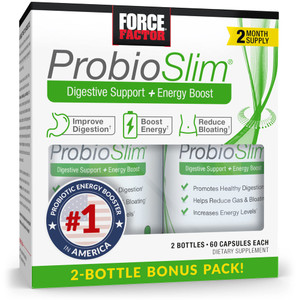 ProbioSlim Probiotic Supplement for Women and Men with Probiotics and Green Tea Extract, Reduce Gas, Bloating, Constipation, Support Digestive and Gu