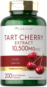 Carlyle Tart Cherry Capsules | 200 Pills | Max Potency | Non-GMO, Gluten Free | Tart Cherry Juice Extract