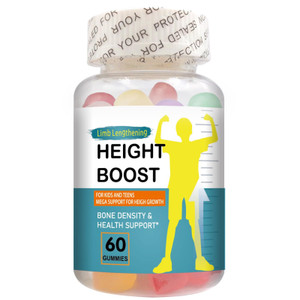 Height Boost Bone Growth Gummies for Kids & Teens  Natural Growth Support with Calcium, Vitamin D3, K2, Collagen Hydrolysate & Herbal Blend  Bone S