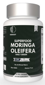 Organic Moringa Capsules | Green Moringa Leaf Supplement for Energy, Metabolism & Immune Support  60 Capsules, Natural Superfood