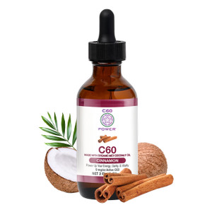 C60 Purple Power Cinnamon Flavored C60 In Organic Mct Coconut Oil - Natural Wellness & Antioxidant Support For Men & Women, 99.99% Pure Sublimated C6