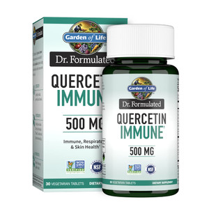Garden of Life Quercetin Once Daily Immune System Support Supplement with Vitamin C, D & Probiotics  Dr Formulated  Immune Health, Respiratory and