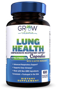 grow vitamin Lung Health, Respiratory Support Supplement, Lung Health Extra Strength Support, Lung Cleanse Formula with Vitamin C to Support Bronchia