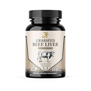 Grass Fed Desiccated Beef Liver Capsules (120 Pills, 480-500mg Each) - Natural Iron, Vitamin A, B12 for Energy - Humanely Pasture Raised Undefatted W