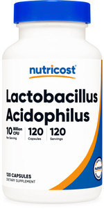 Nutricost Lactobacillus Acidophilus 10 Billion CFU, 120 Vegetarian Capsules