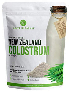 Antler Farms 100% Pure New Zealand Colostrum, 30 Servings, 1 lb - Grass Fed, Pasture Raised, Clean Sourced, Cold Processed, Undiluted, High IgG Conte