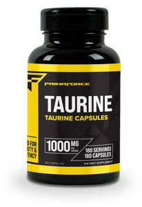 Primaforce Taurine 1000mg Capsules, 180 Caps, Non-GMO & Gluten Free Supplement