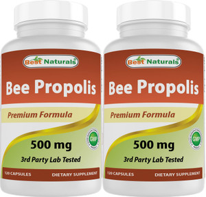 Best Naturals Bee Propolis 500 mg 120 Capsules (120 Count (Pack of 2))