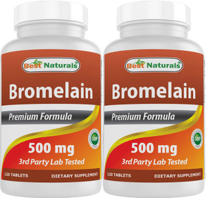Best Naturals Bromelain 500mg 120 Tablets (120 Count (Pack of 2))