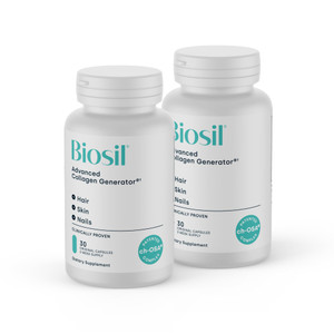Biosil Collagen Booster Supplement - 120 Original Capsules, Pack of 2 - Patented ch-OSA Activator for Skin, Hair, Nails & Joints - Supports Natural P