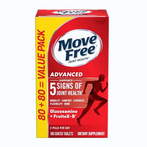 Move Free Advanced Glucosamine Chondroitin + Calcium Fructoborate Joint Support Supplement, Supports Mobility Comfort Strength Flexibility & Bone - 1
